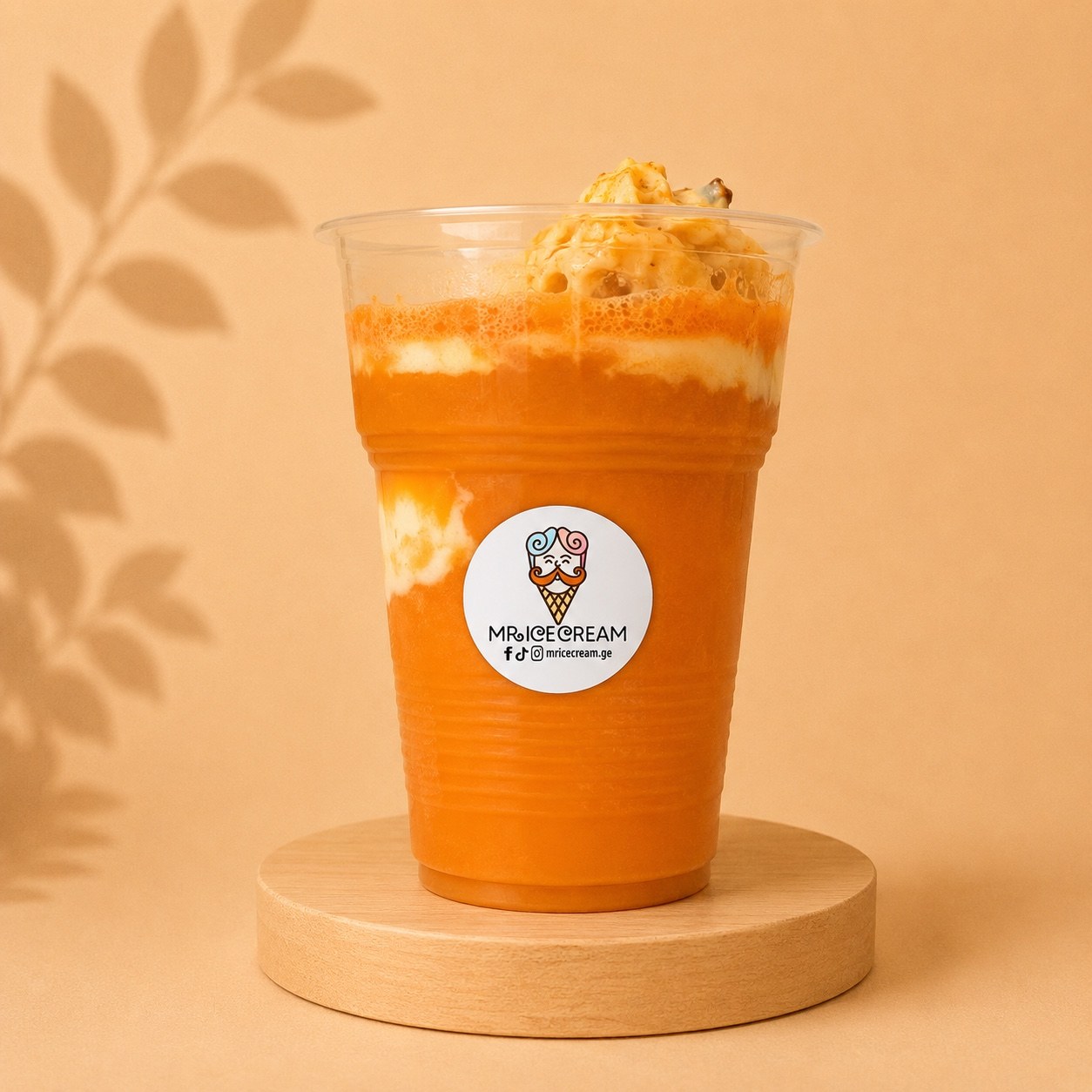 Carrot Juice with Saffron Pistachio Ice Cream